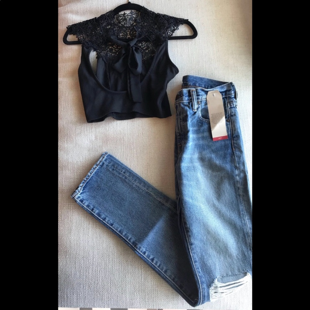 Tie back crop top